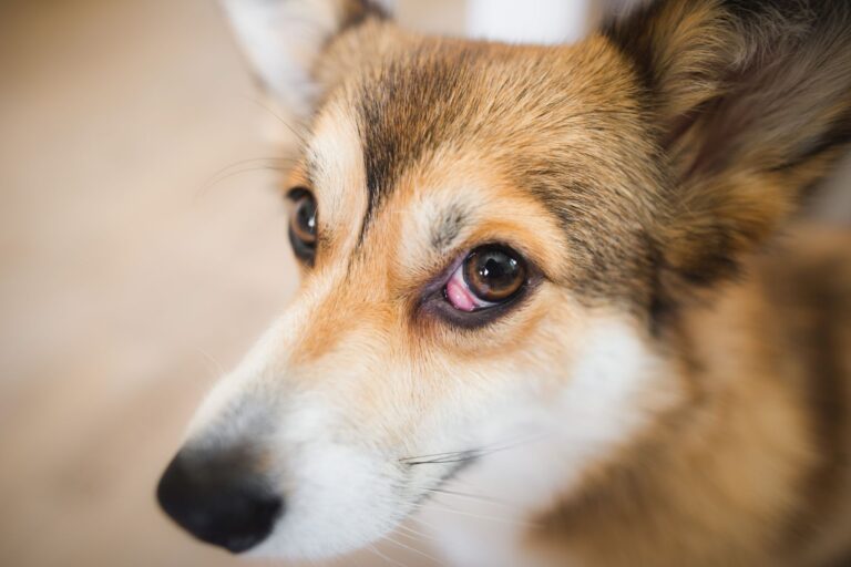 Le cherry-eye chez le chien est un gonflement de la glande nictitante